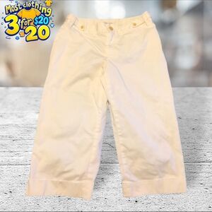 Banana republic contoured fit white luned capris size 8